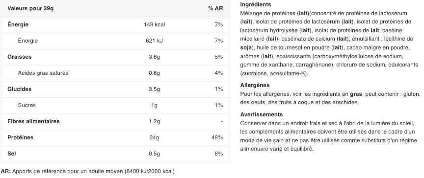 Protéine multi-sources - Syntha-6® Edge - Milkshake au Chocolat 1780g 2/2