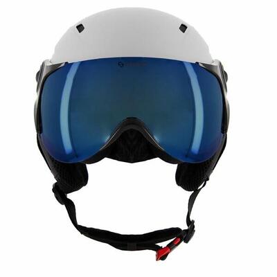 Skihelm typhoon visera wit