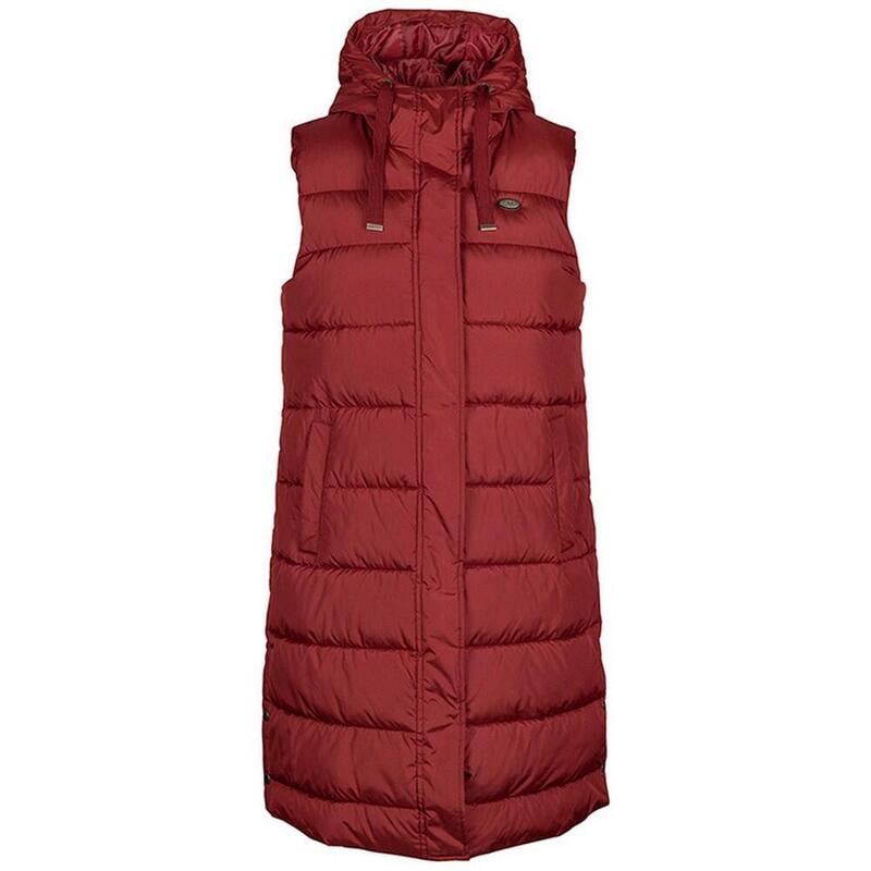 Dames Leona Gewatteerd Gilet (Donkere kers)