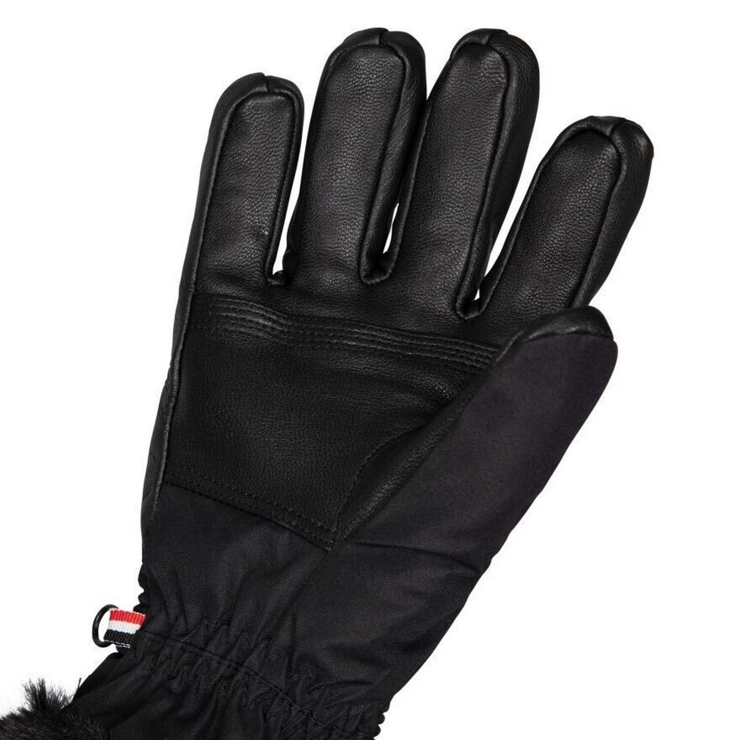 Donna Pelle Guanti Da Sci Trespass Dirin Nero 4/5