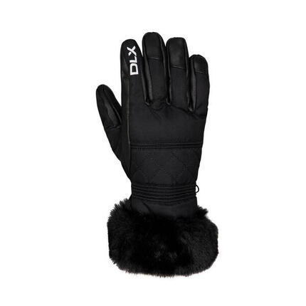 Skihandschuhe "Dirin", Leder Damen Schwarz