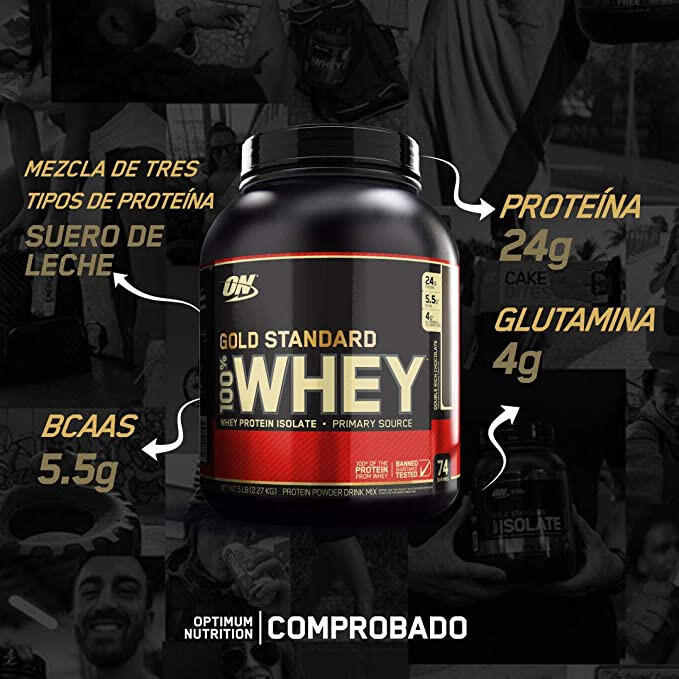 Vanille eiwitijs Optimum Nutrition Gold Standard 100% Whey 4/7