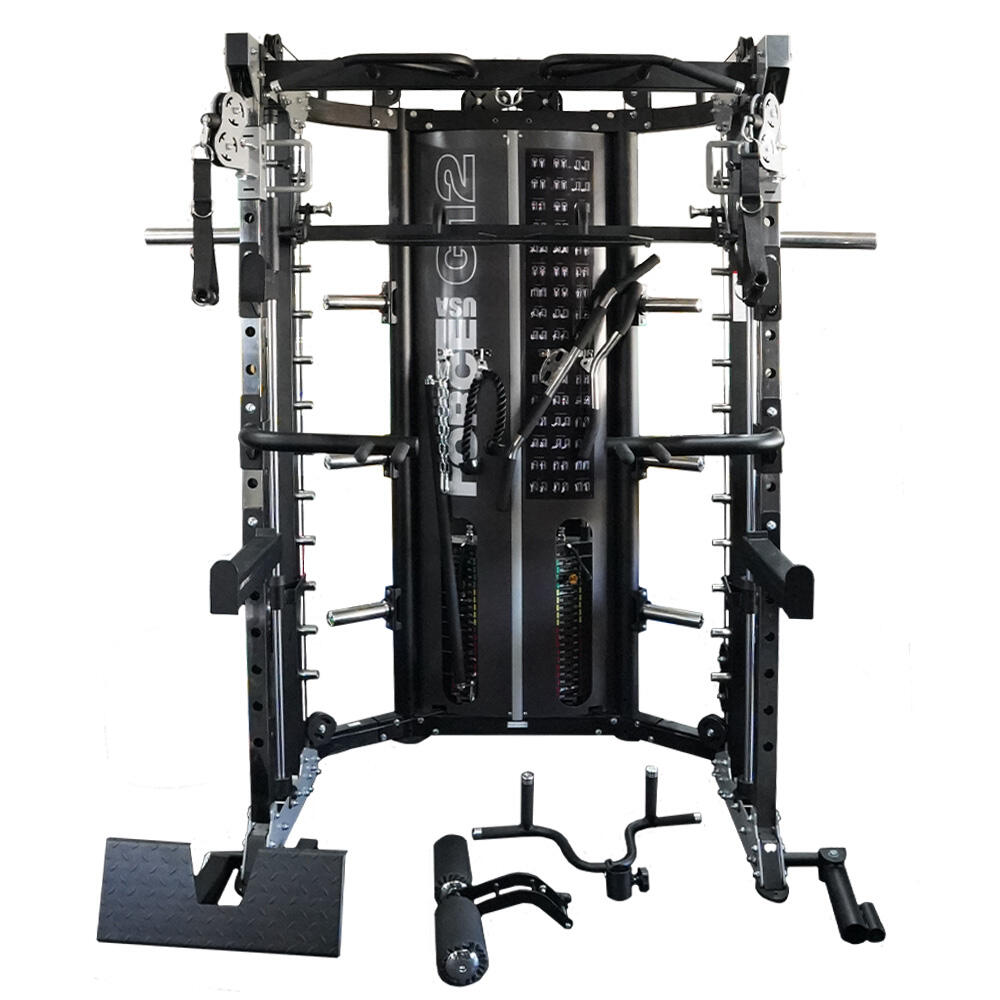 G12™ All-In-One Trainer - Doble Polea (2 x 90.5 kg), Máquina Smith, Rack y 2/7