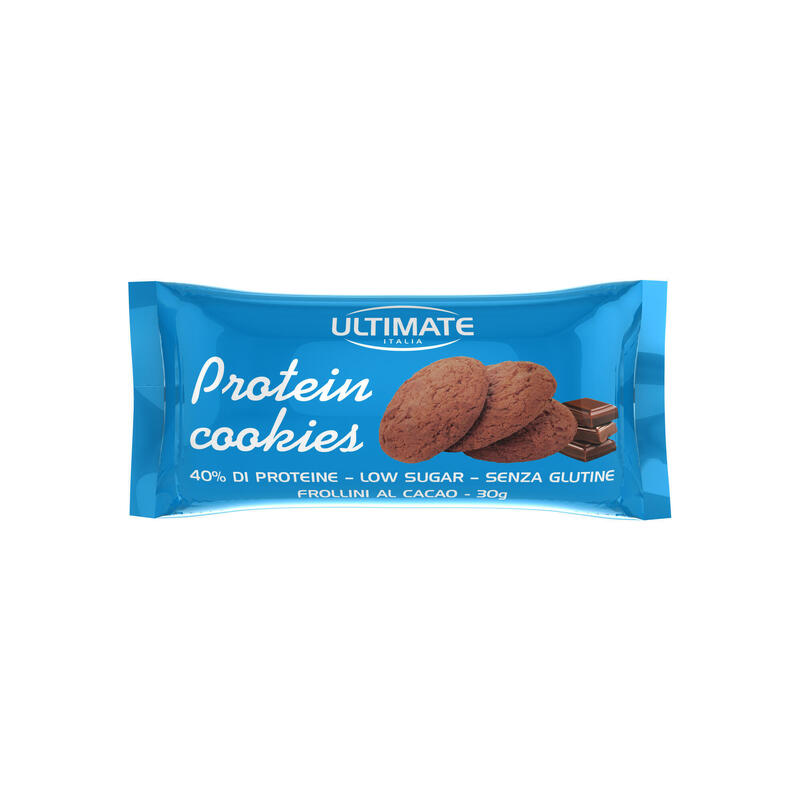 PROTEIN COOKIES CACAO 30g FROLLINI AL 40% DI PROTEINE LOW SUGAR SENZA GLUTINE