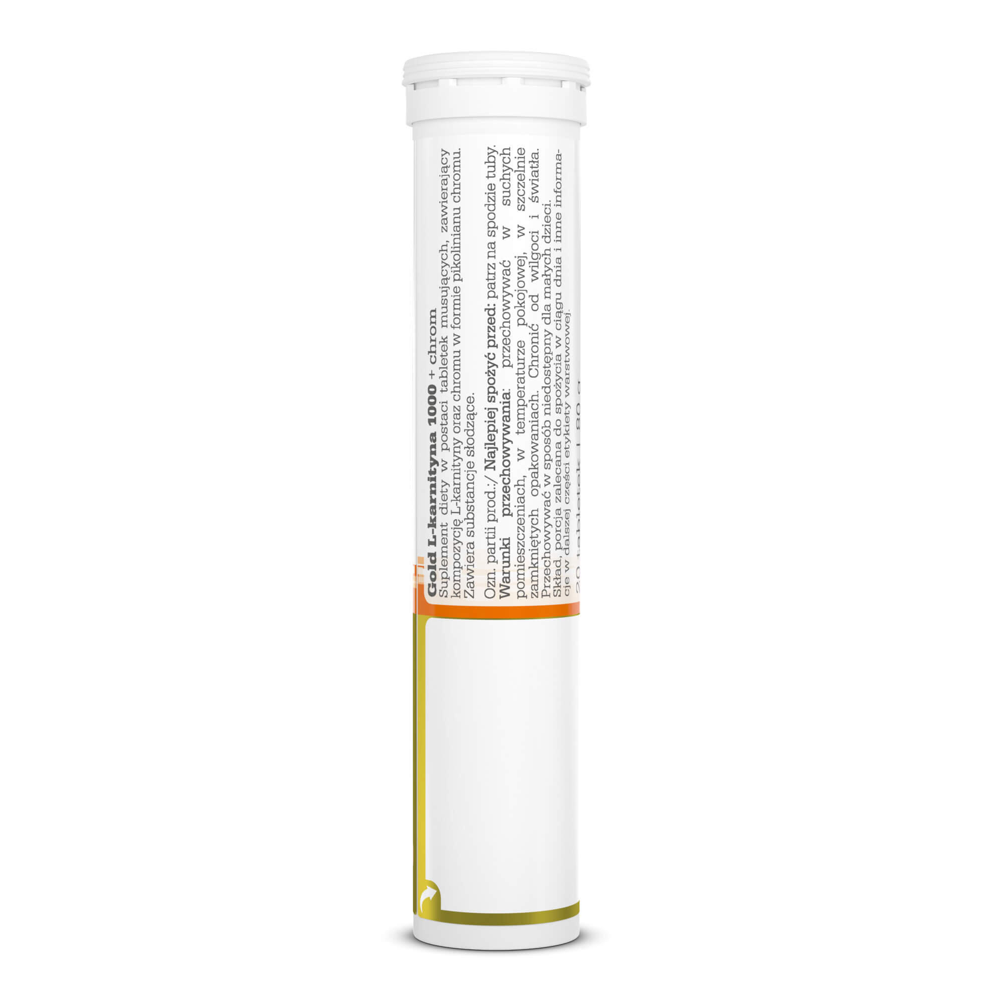 L-Karnityna Gold 1000 + chrom Olimp - 20 Tabletek Musujących 3/3