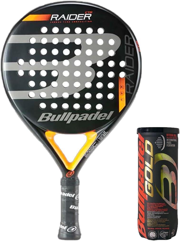 Bullpadel Raider Padel Racket including 3 Bullpadel Padel Balls 1/4