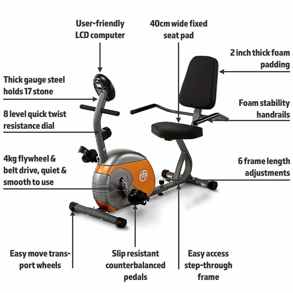 RECUMBENT BIKE ME709 MARCY Decathlon