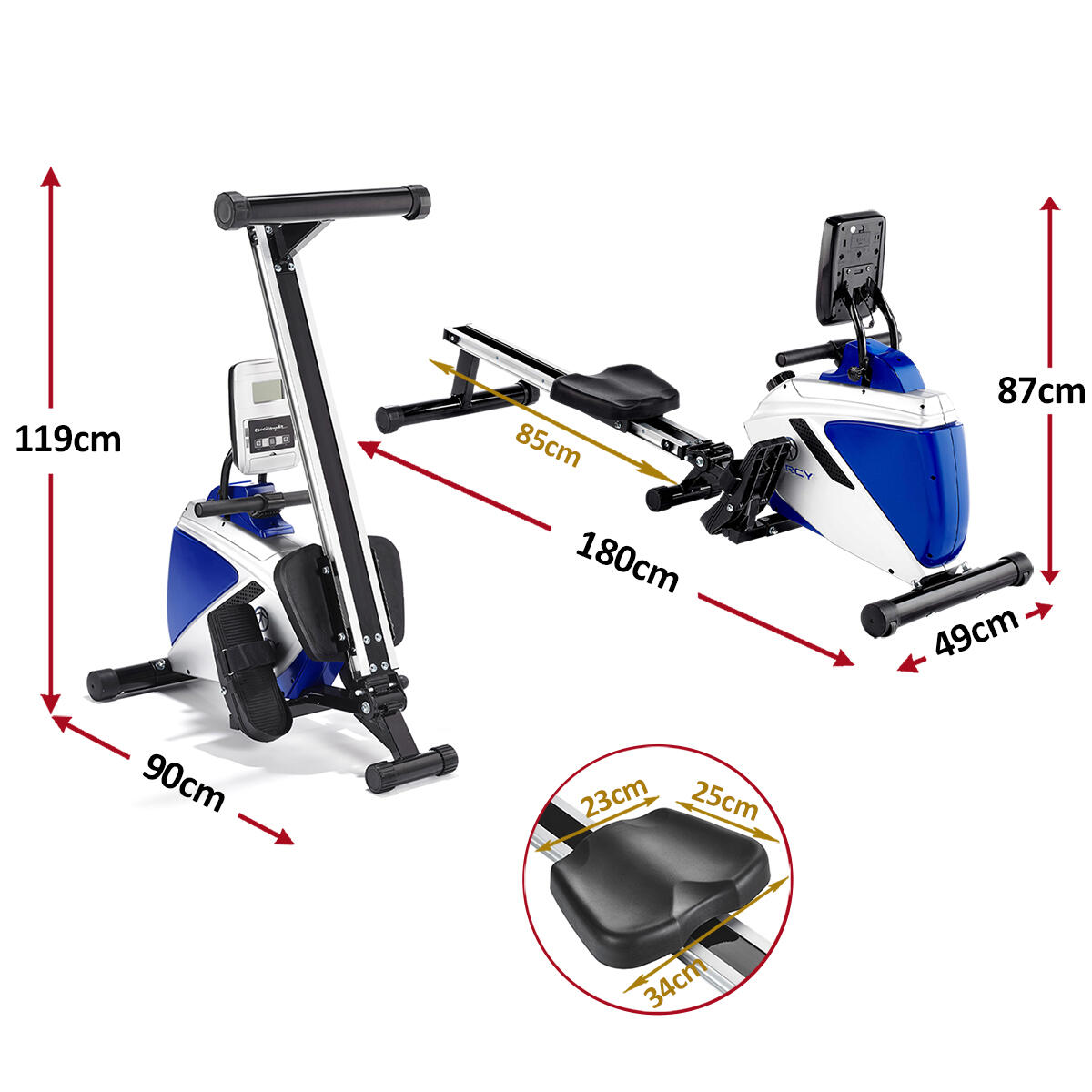Exercise Rower Marcy Magnetic Rowing Machine ROWING MACHINE RE1016