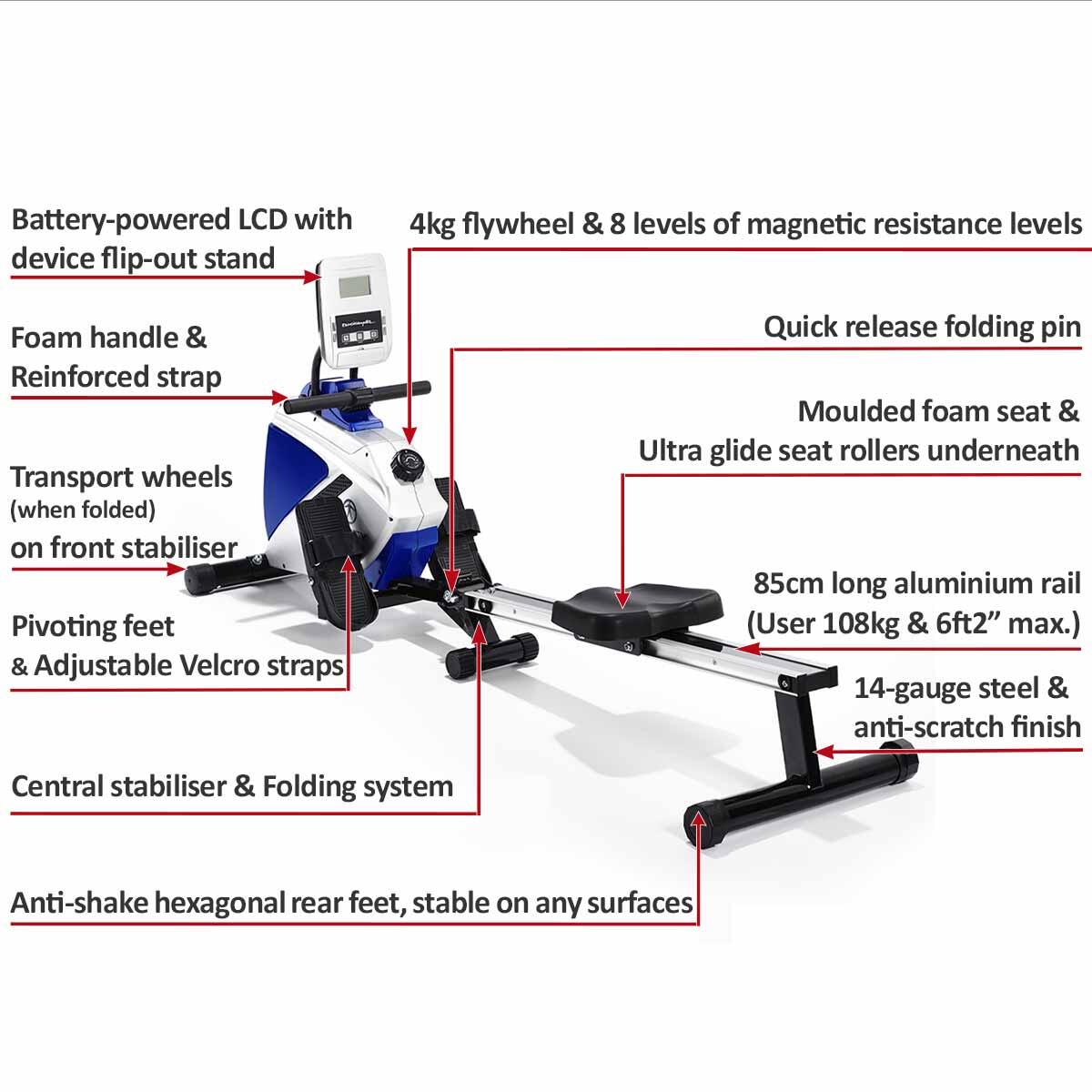 MARCY AZURE RE1016 ROWING MACHINE 2/7