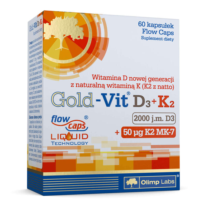 Witaminy Gold-Vit® D3+K2 2000 IU Olimp- 60 Kapsułek