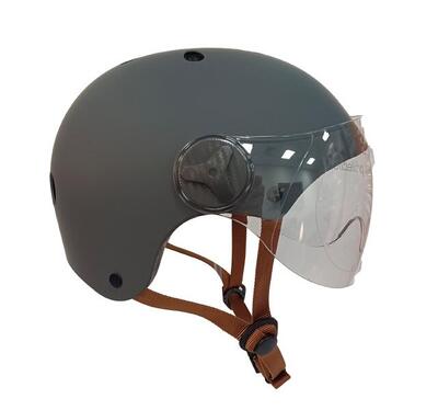 Casco YEEP.ME H.20 Vision Beige con visiera per scooter e bicicletta