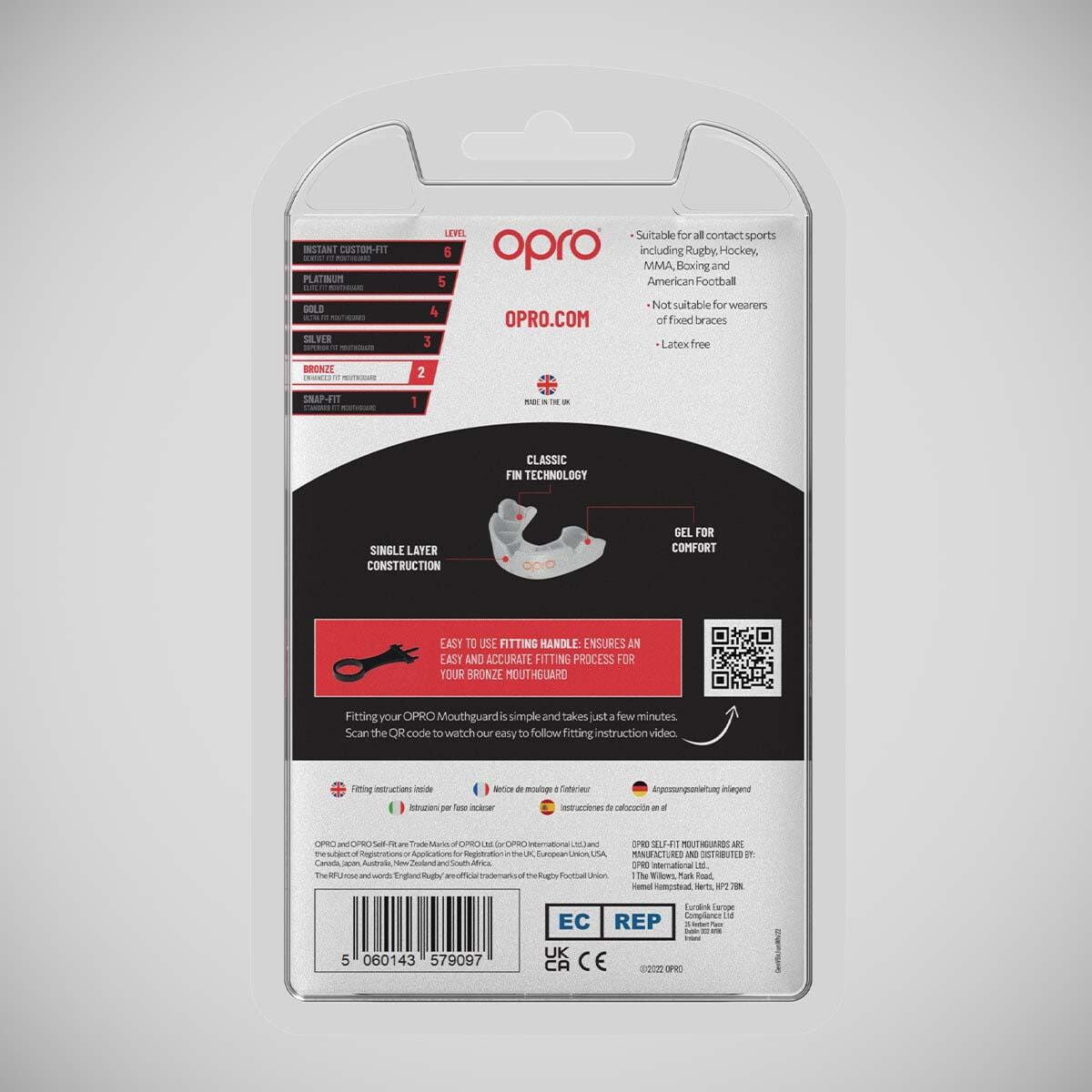 Protège dents blanc Opro Bronze pour enfant 5/7