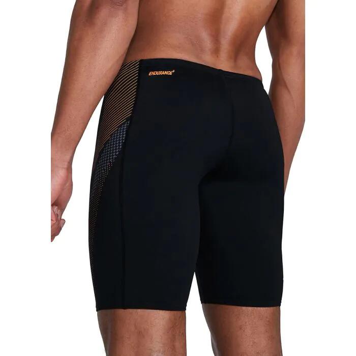 Speedo Tech Panel Jammer - Black/ Papaya Punch/ USA Charcoal 4/5