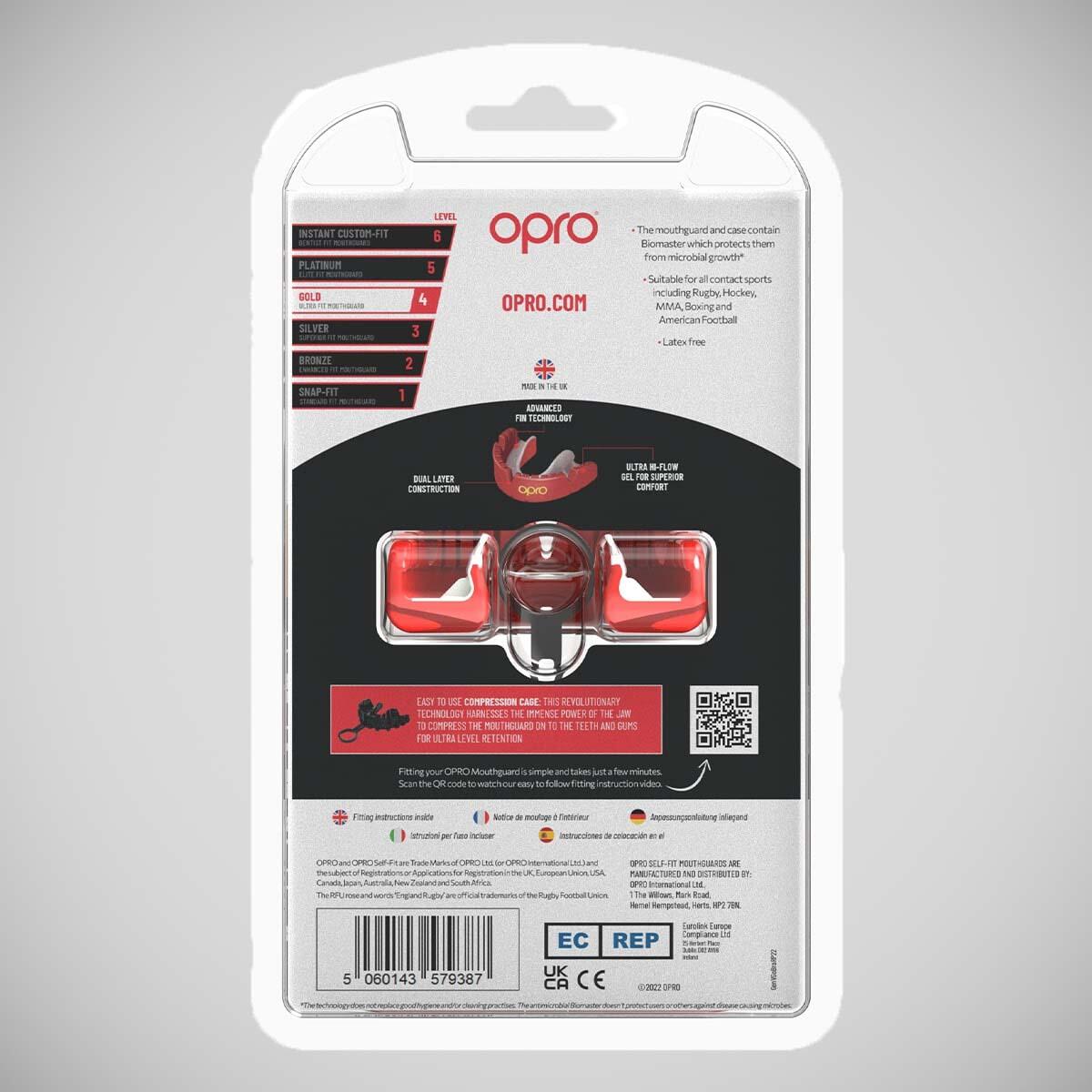 OPRO Self-Fit Gold Mouthguards Dental Rings