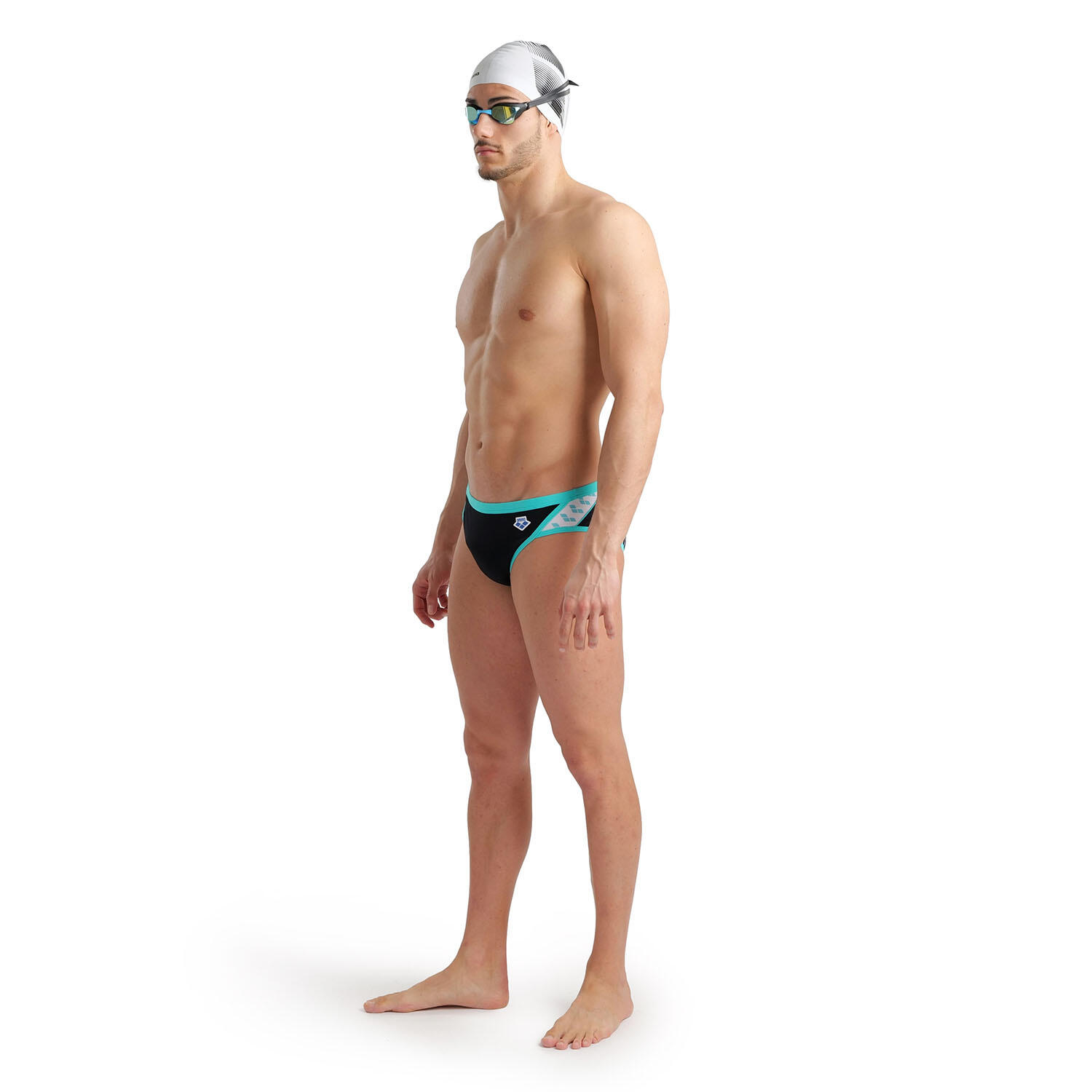 Óculos de natação Arena Cobra Core Swipe Mirror Aqua/Preto 5/7