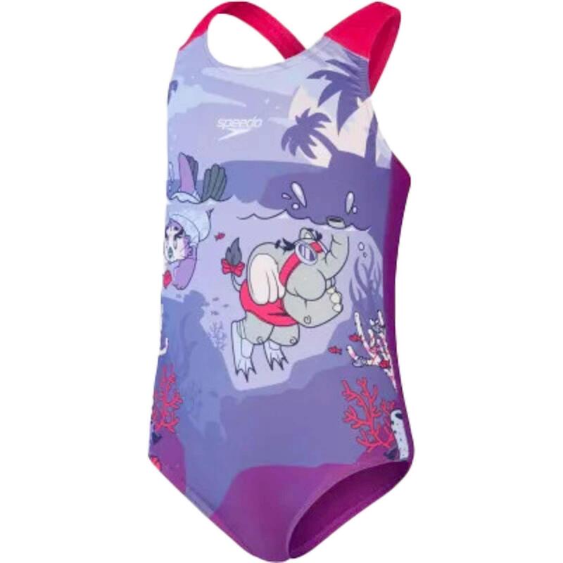 Maillot De Bain Imprimé Dos Nageur Speedo Girls Lts Enfant