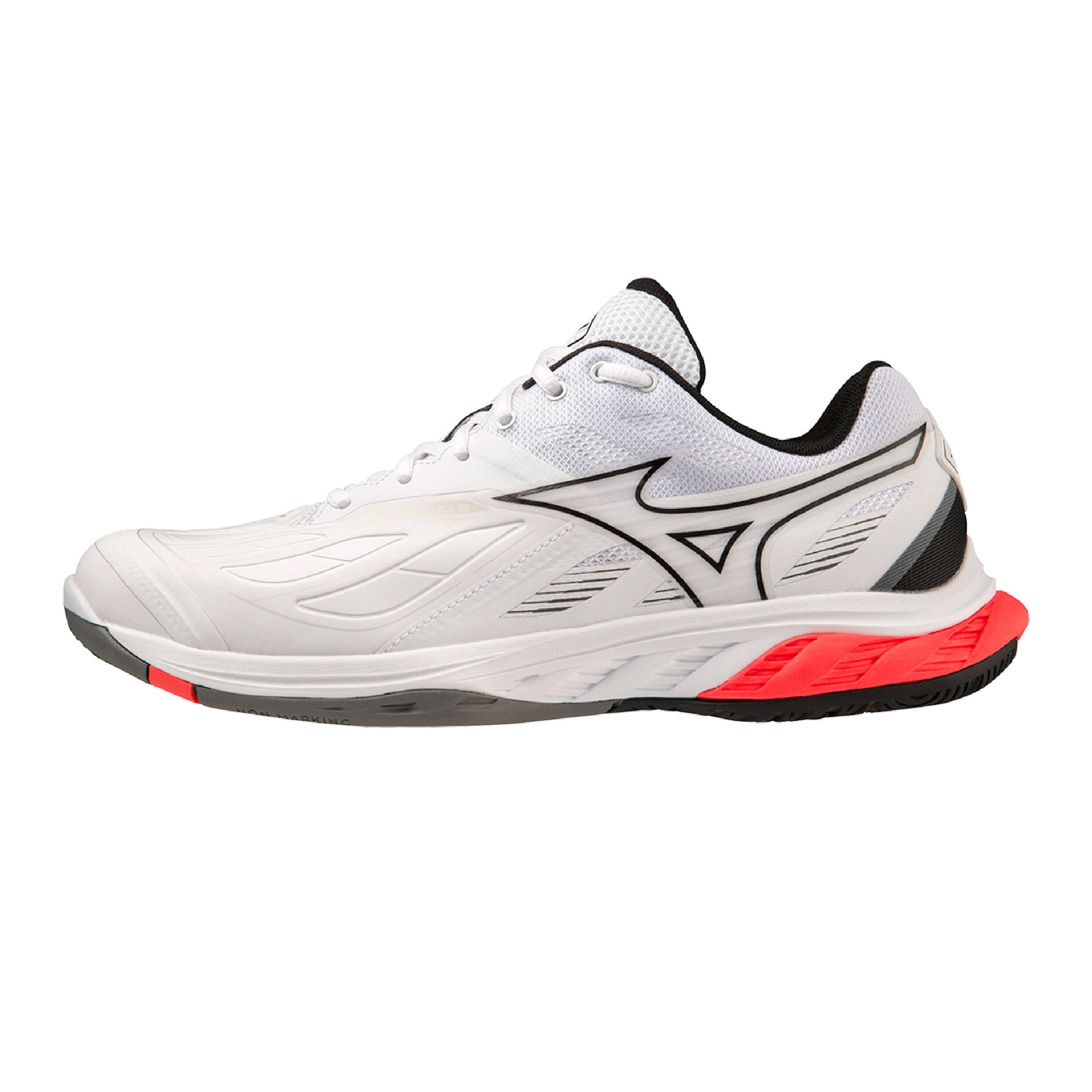 Badminton Shoe Mizuno Wave Fang 2 White Black Fiery Coral 23 A W