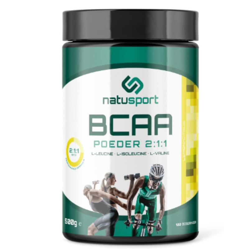 Natusport BCAA Poeder Lemon / Citrus 500 GRAM