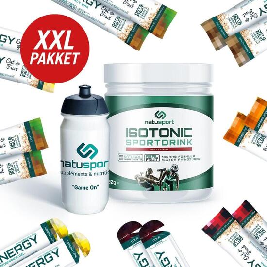 Sportvoeding XXL-Kennismakingspakket met Rood Fruit Sportdrank