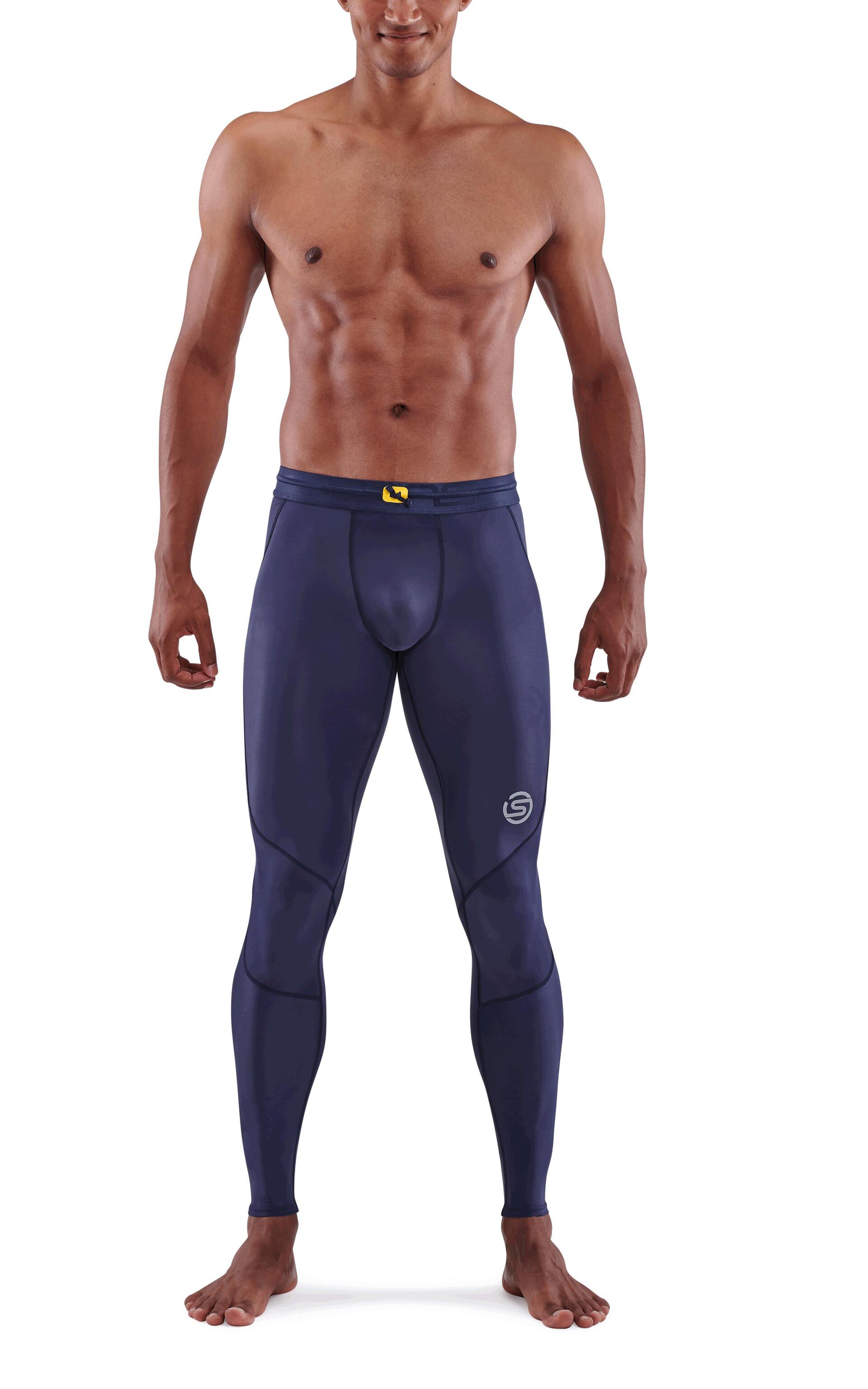 Compression Tights Blue Mens Leggings Running Men's