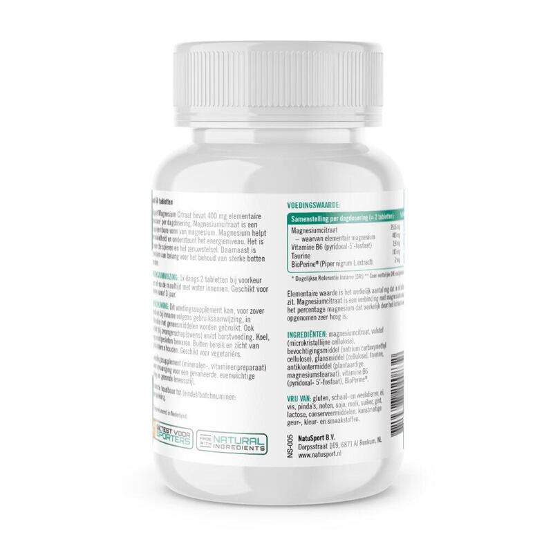 NZVT Supplement Magnesium Citraat 60 Tabletten