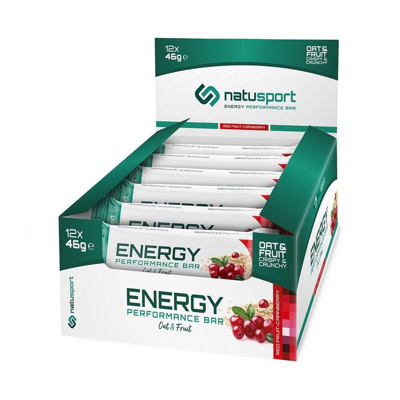 Natusport Energy Performance Bar Red Fruit & Cranberry - 12 stuks