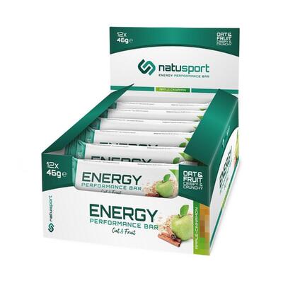 Natusport energy performance bar apple & cinnamon - 12 stuks