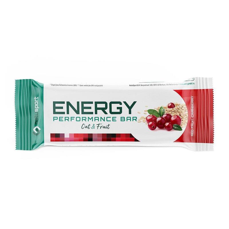 Natusport Energy Performance Bar Red Fruit & Cranberry - 12 stuks