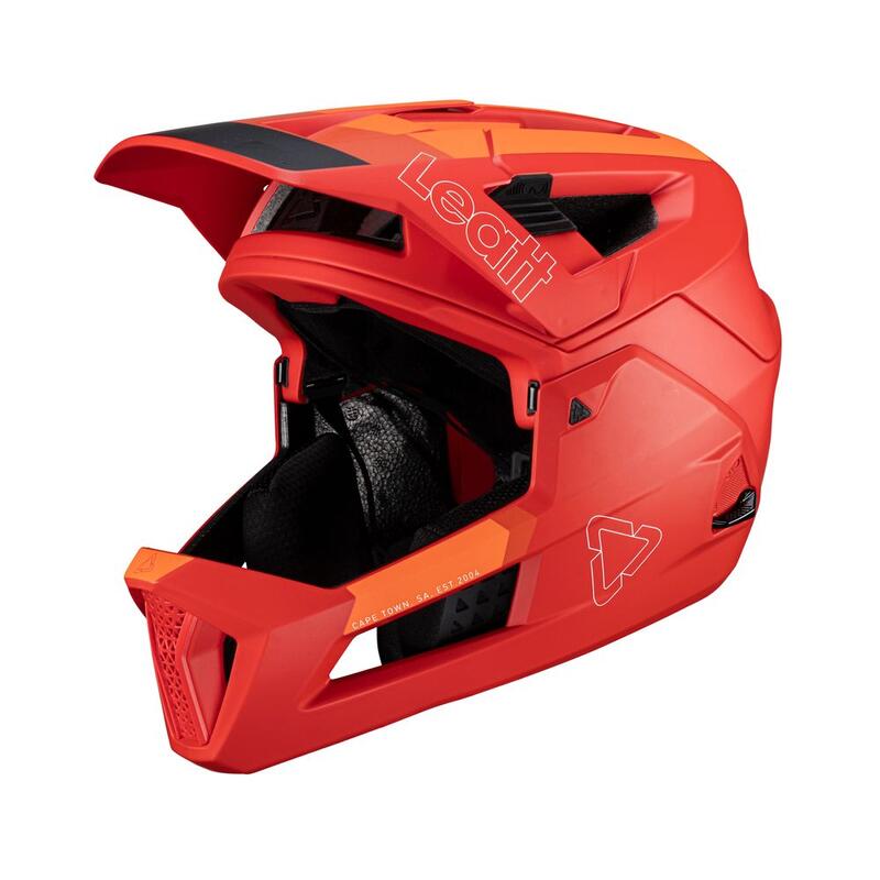 Casco MTB Enduro 4.0 V24 certificato DH e mentoniera rimovibile Rosso Uomo