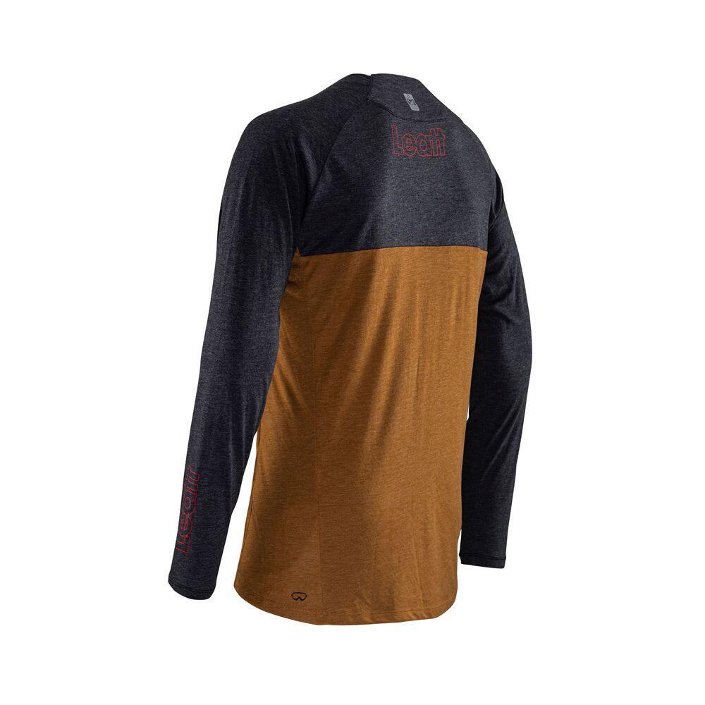 Maillot VTT manches longues Gravity 2.0 léger et confortable Marron Homme 3/7