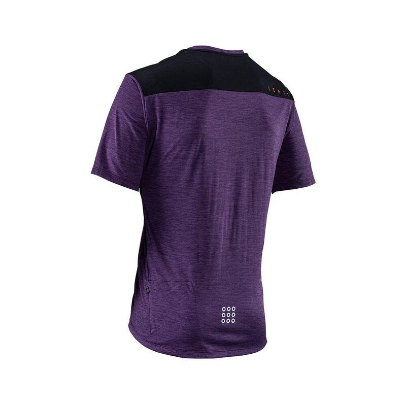 Maglia MTB Trail 1.0 ventilata e con inserti in tessuto Ice-Yarn Viola Uomo