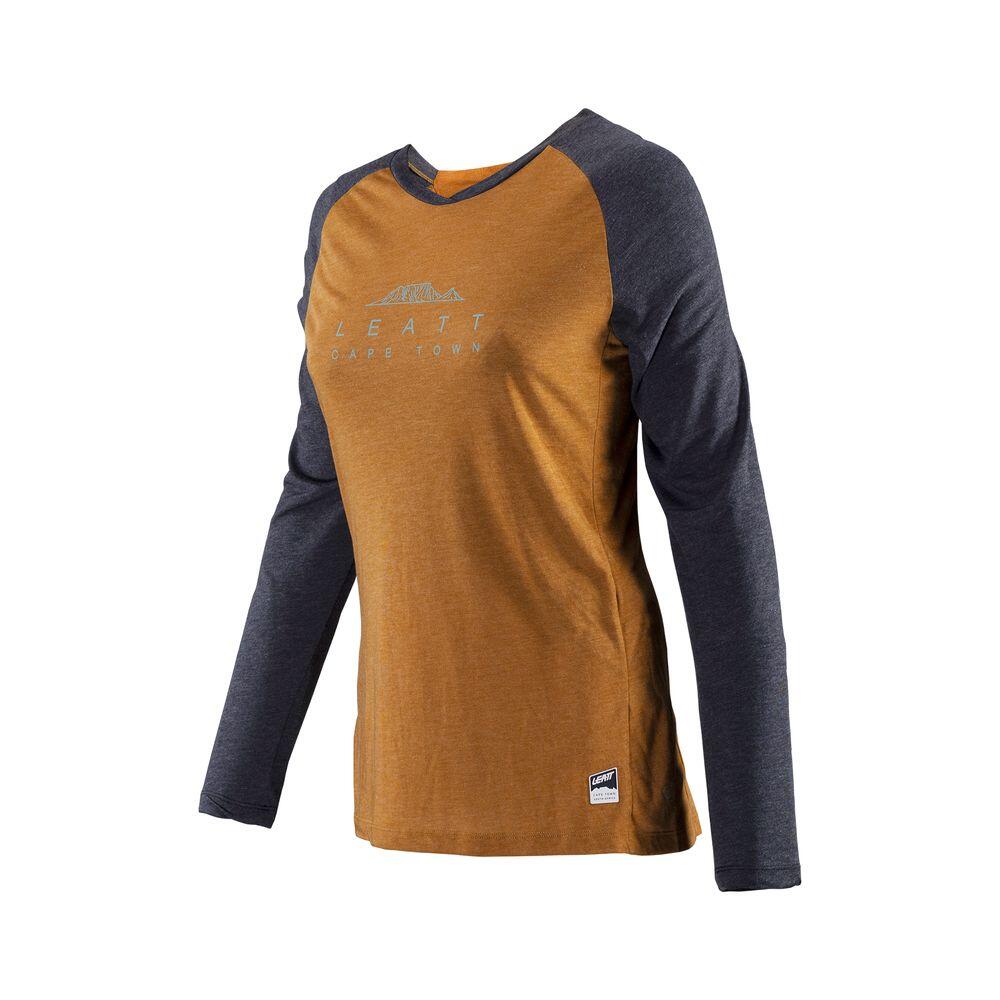 Maglia MTB AllMountain da donna 3.0 elasticizzata e Soft-touch Marrone 5/6