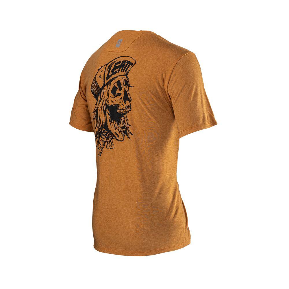 Maglia MTB Gravity 1.0 elasticizzata e in tessuto Tencel Arancione Uomo 5/6