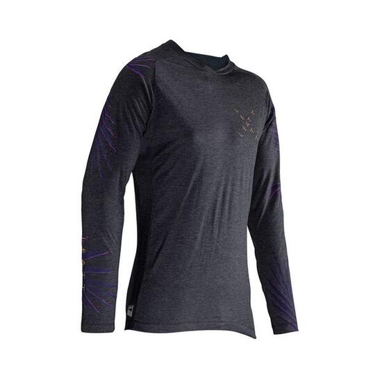 Maglia MTB Gravity 2.0 a maniche lunghe leggera e comoda Viola Uomo
