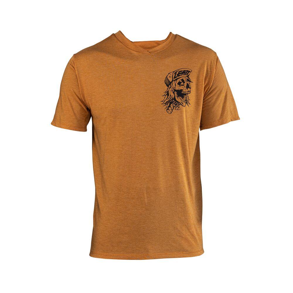 Maglia MTB Gravity 1.0 elasticizzata e in tessuto Tencel Arancione Uomo 3/6