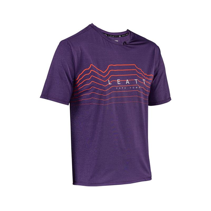 Maglia MTB Trail X-Flow 1.0 elaticizzata e ultra leggera Viola Uomo