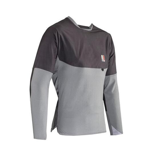 Maillot VTT AllMountain 4.0, élastique et respirant, gris homme