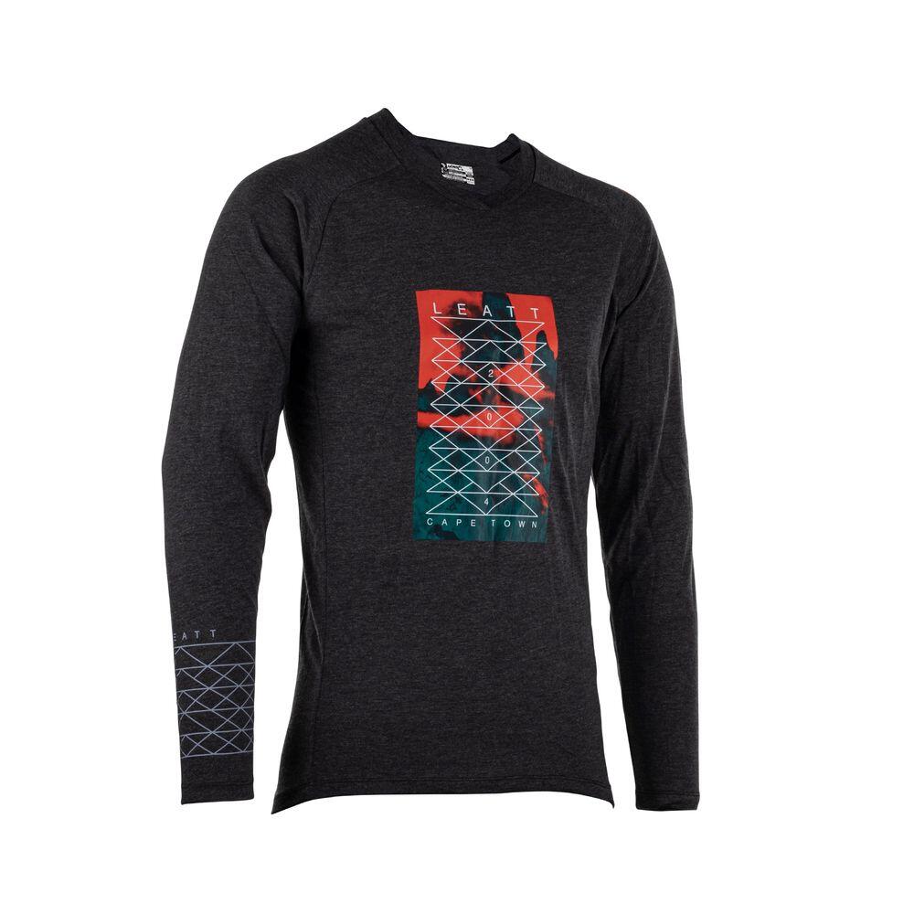 MTB-shirt Gravity 2.0 met lange mouwen, licht en comfortabel Zwart Heren 5/7