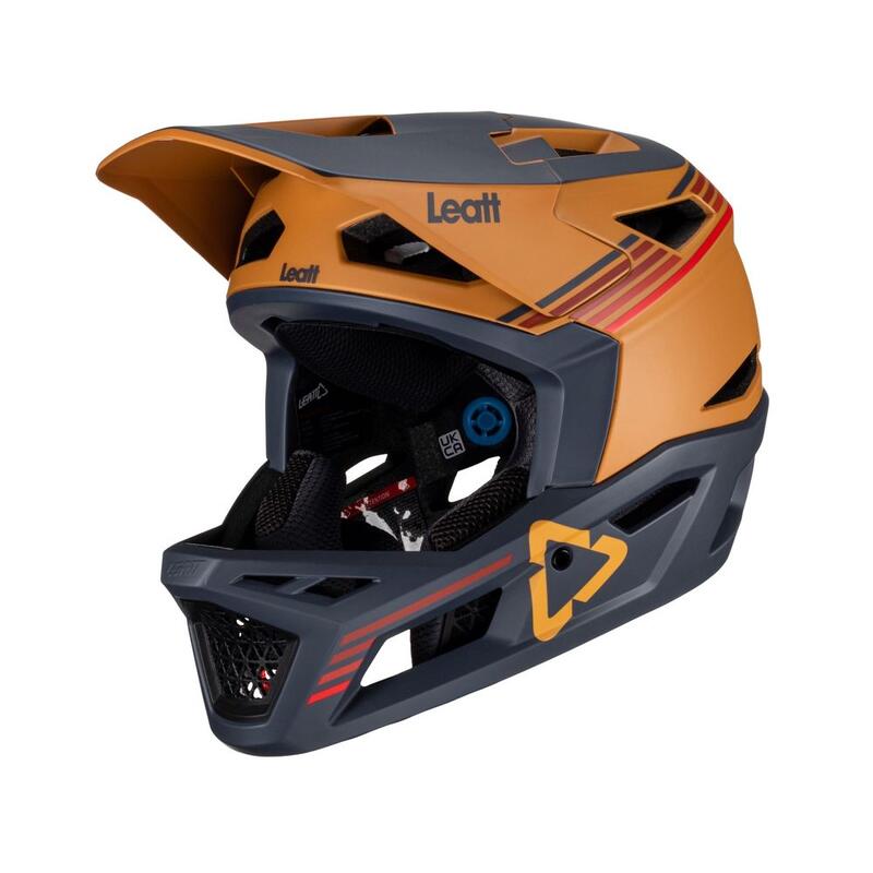 Casco MTB integrale Gravity 4.0 areato e certificato Downhill Arancione Uomo