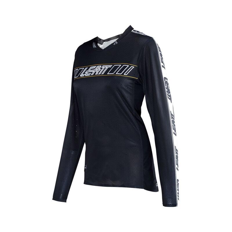 Maglia MTB Gravity da donna 4.0 elasticizzata e comfortevole Nero