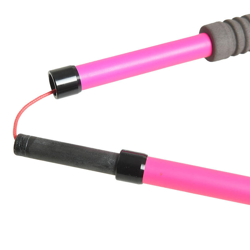 Ultra Light Foldable Full Carbon Fiber Hiking Pole (Pair) - Bright pink