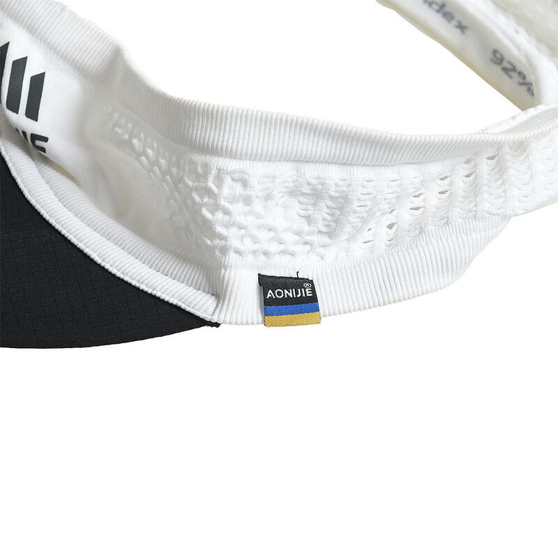 Foldable Sports Sun Visor Cap - Black/ White