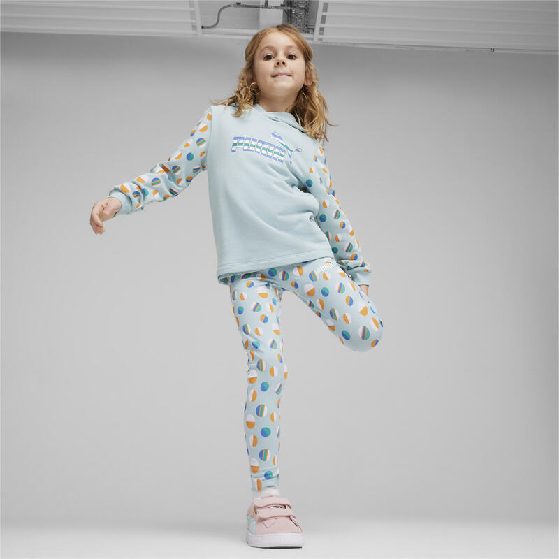 Felpa con cappuccio ESS+ SUMMER CAMP per bambini PUMA Turquoise Surf Blue