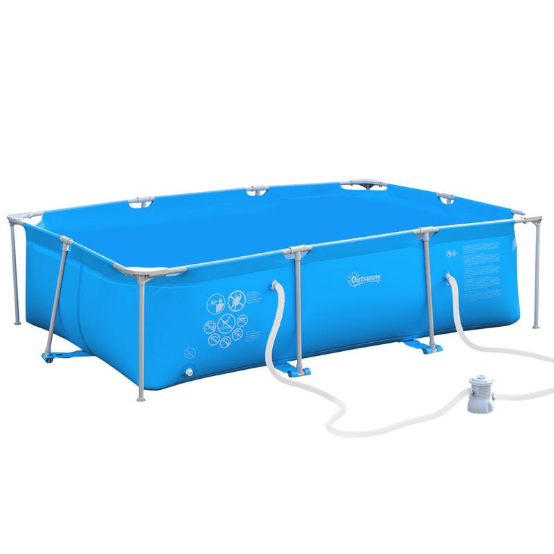 Piscina Desmontable Outsunny 292x190x75 cm Azul