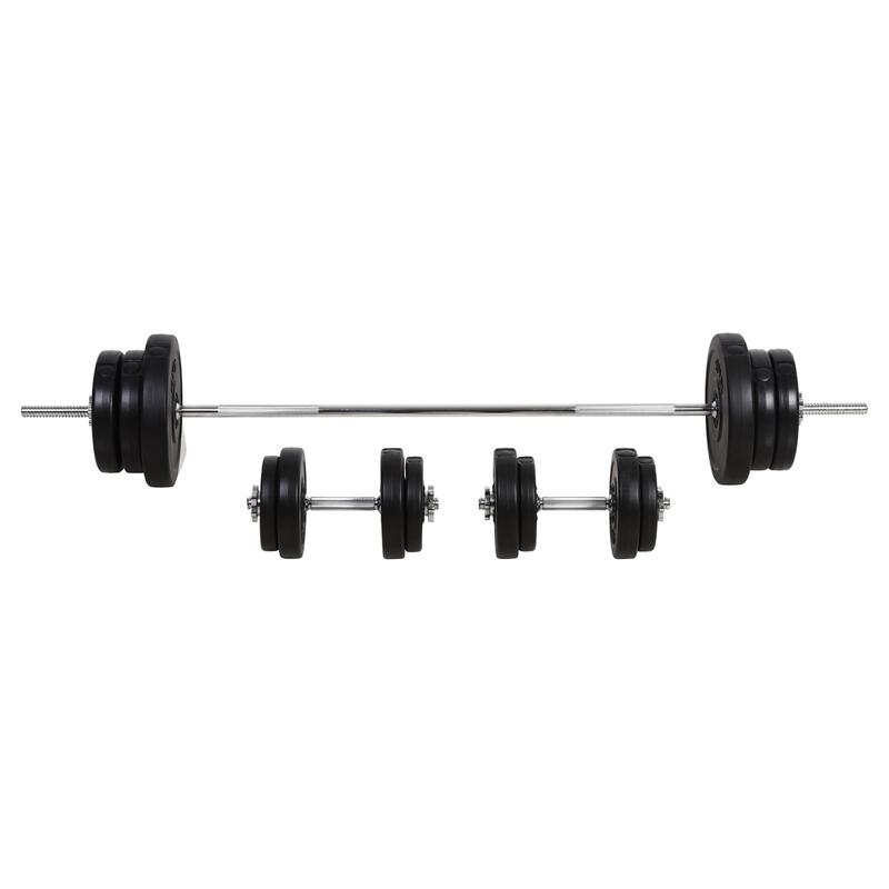 SET DE MANCUERNAS Y BARRAS 50 KG - Decathlon