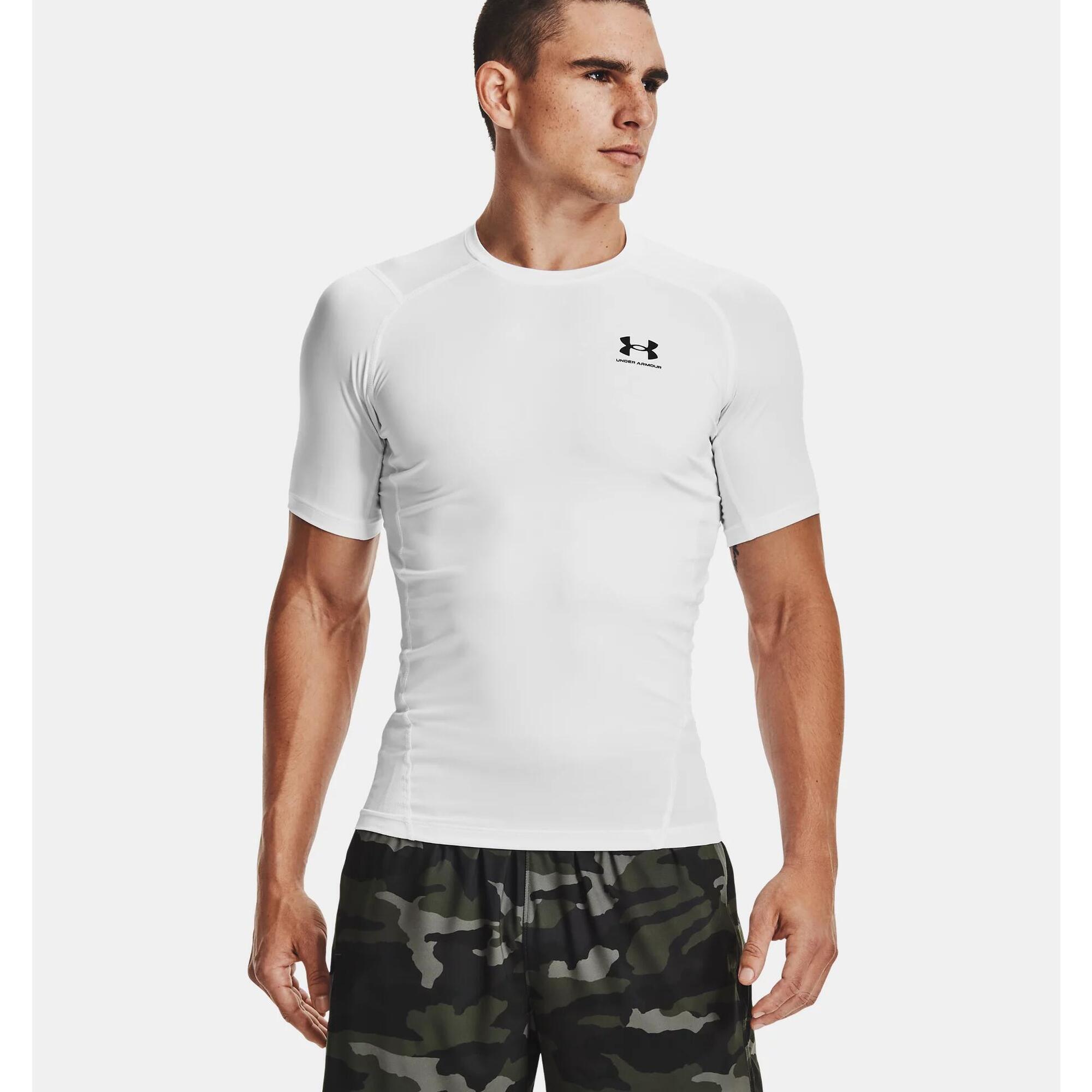 Under Armour - T-shirt Lycra Under Armour Heatgear® Blanc Pour Homme - T-shirt Manches Courtes - Blanc - 42 M/l - Decathlon