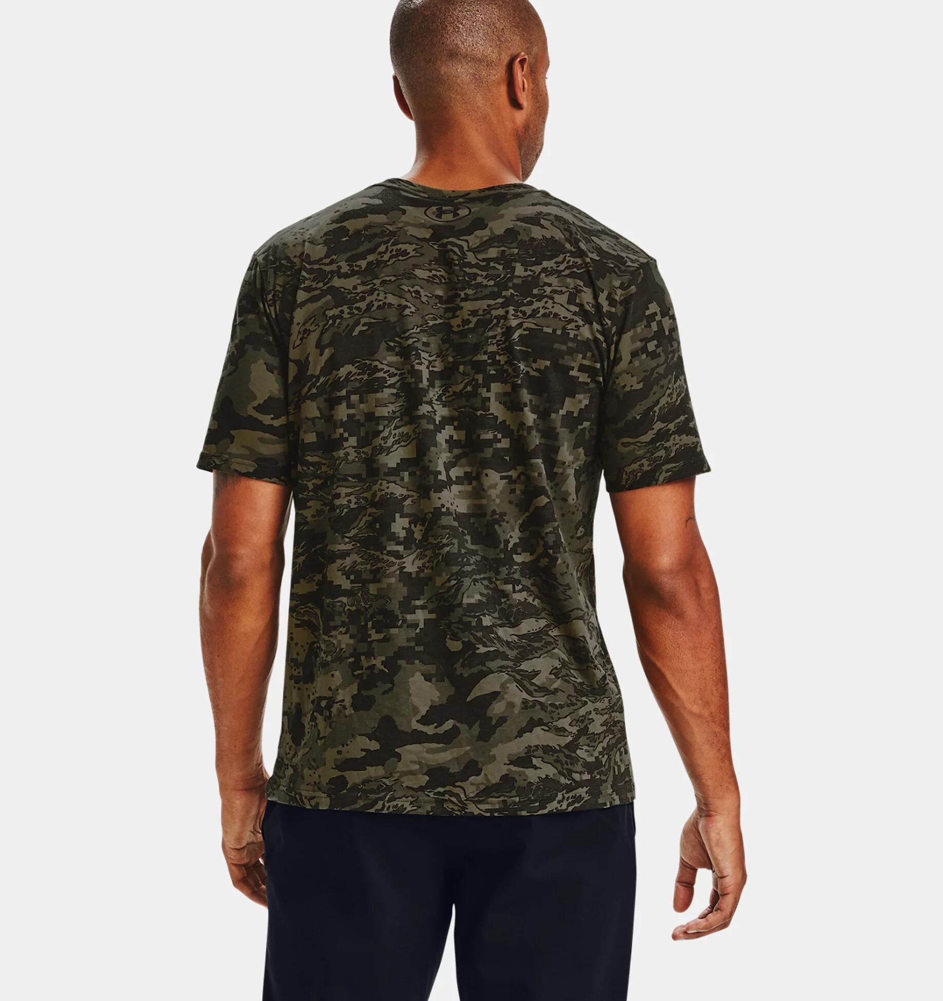 TSHIRT UNDER ARMOUR HOMME VERT CAMOUFLAGE 2/7