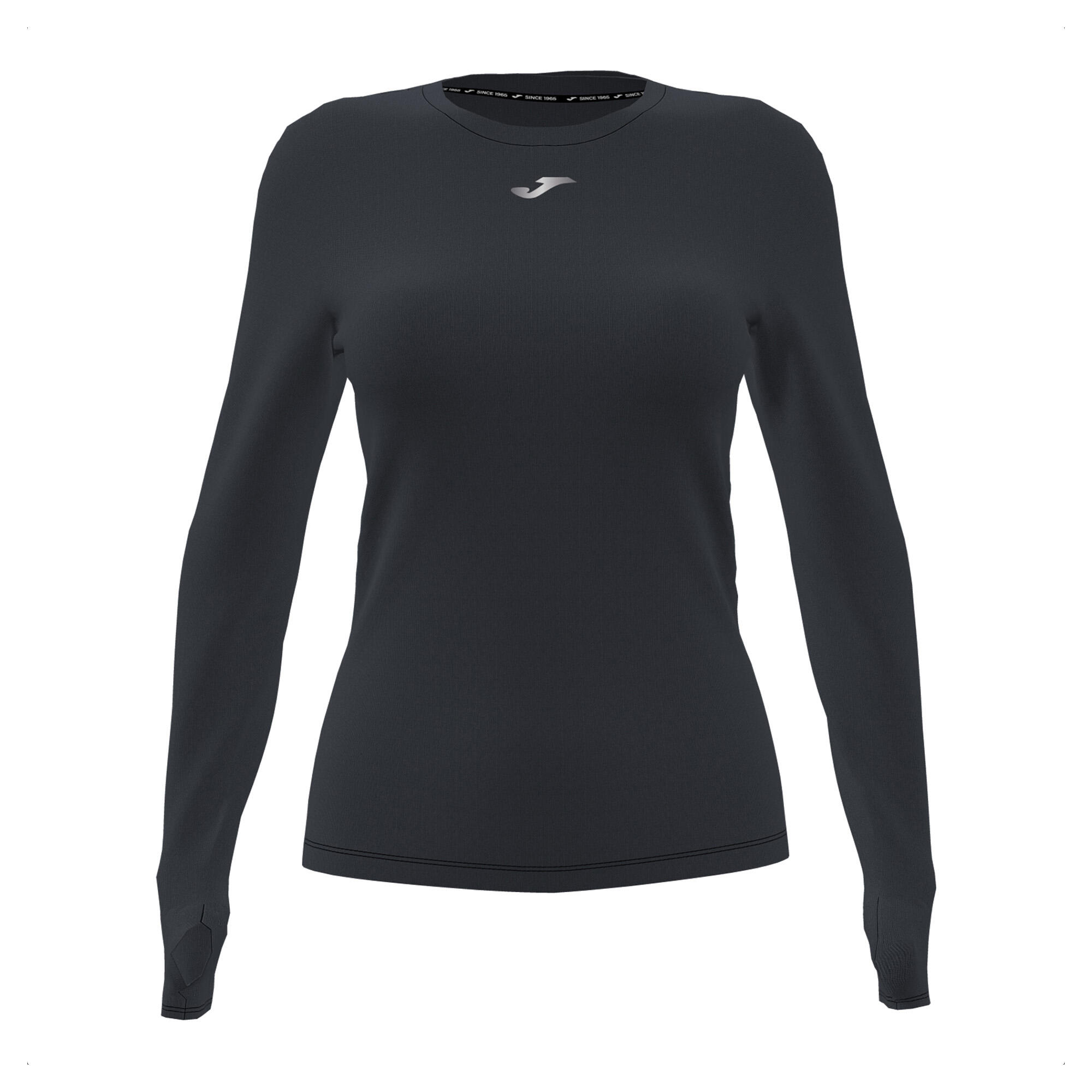 Camiseta Manga Larga Running Mujer Joma R-Nature Negro 5/5
