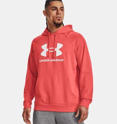 SWEAT UNDER ARMOUR RIVAL FLEECE CORAIL Corail