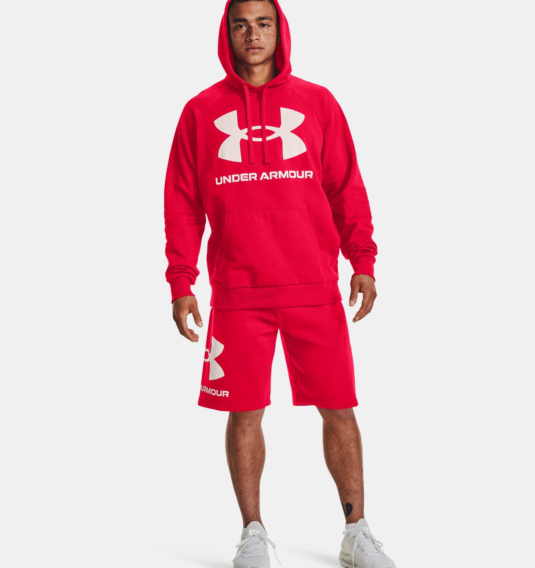 Felpa under armour rossa uomo sale
